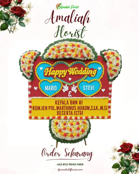 Papan Bunga Pernikahan Blaran